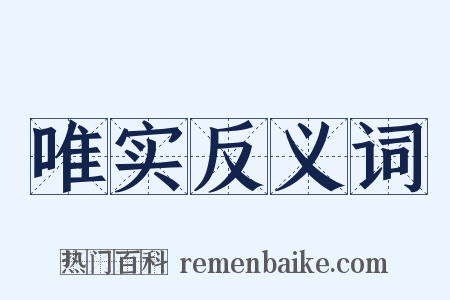 唯实反义词是什么意思的图片